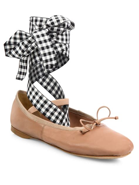 saks miu miou flats